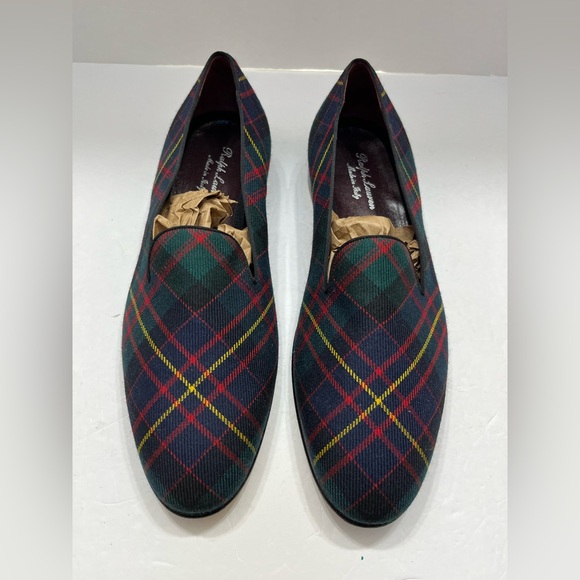 Ralph Lauren Purple Label Other - Ralph Lauren Purple Label Collis Tartan plaid Wool Slipper Size 10D